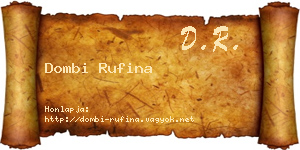 Dombi Rufina névjegykártya